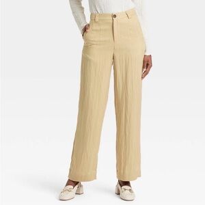 Women's High-Rise Straight Trousers - a New Day™ Beige 8